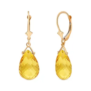 10.2 Carat 14K Solid Rose Gold Citrine Joy Earrings