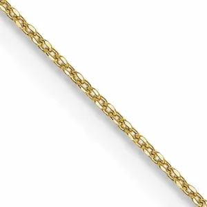 10k Yellow Gold Solid Diamond Cut Cable Chain .6MM