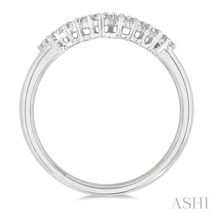 1/4 ctw Scatter Round Cut Diamond Fashion Ring in 14K White Gold