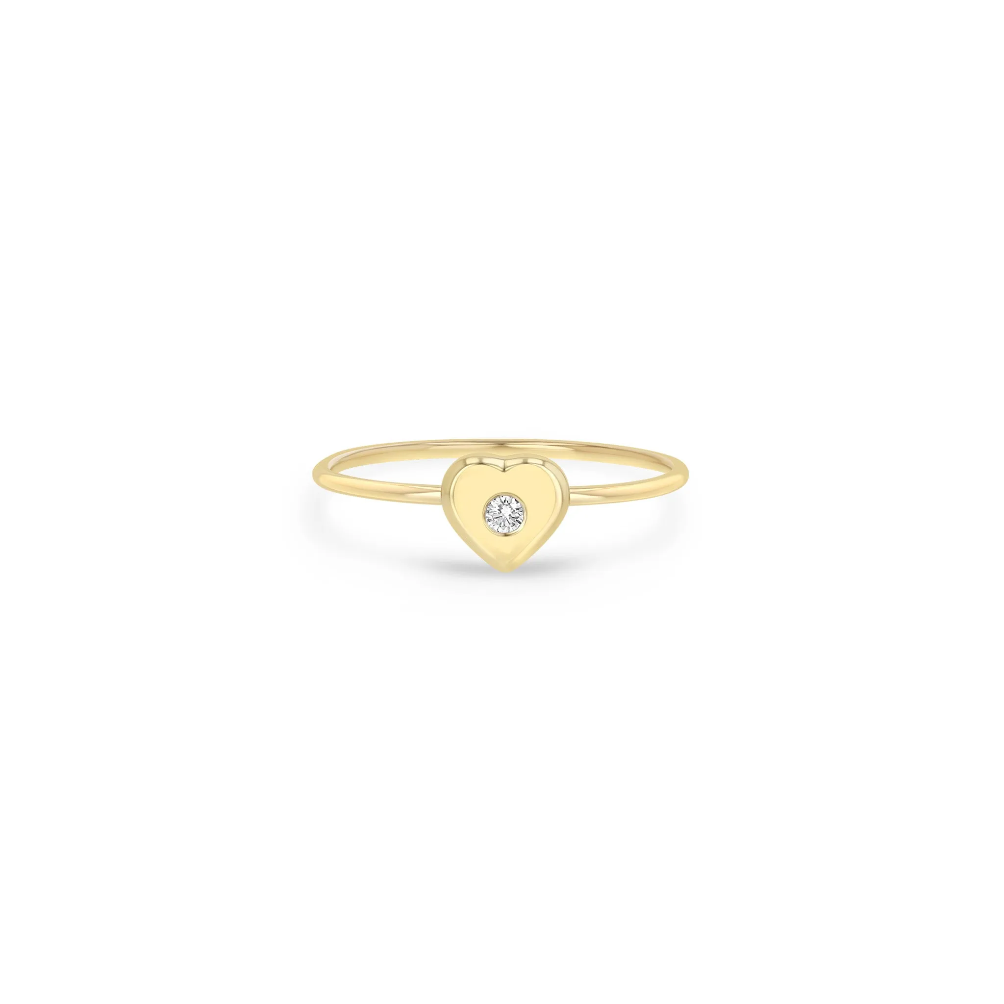 14k Diamond Nugget Heart Ring