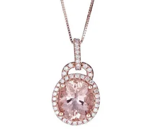 14K GOLD MORGANITE PENDANT SKU# 80063