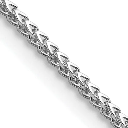 14k White Gold Polished 1.00mm Franco Chain