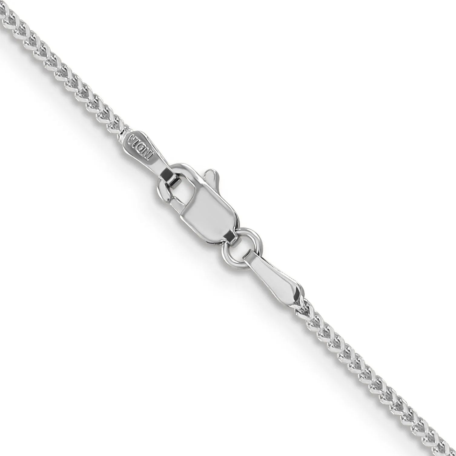 14k White Gold Polished 1.00mm Franco Chain