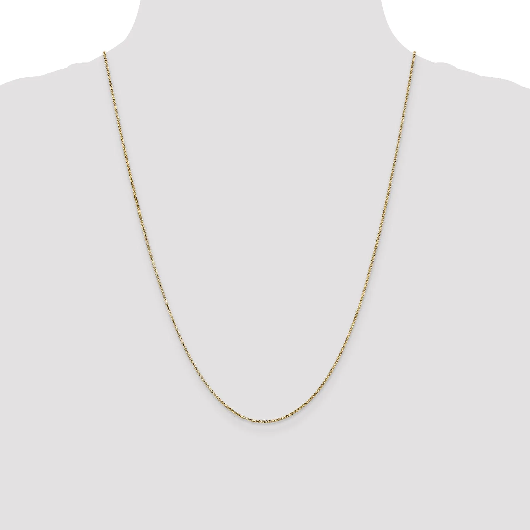 14k Yellow Gold 1.15 mm Rolo Pendant Chain