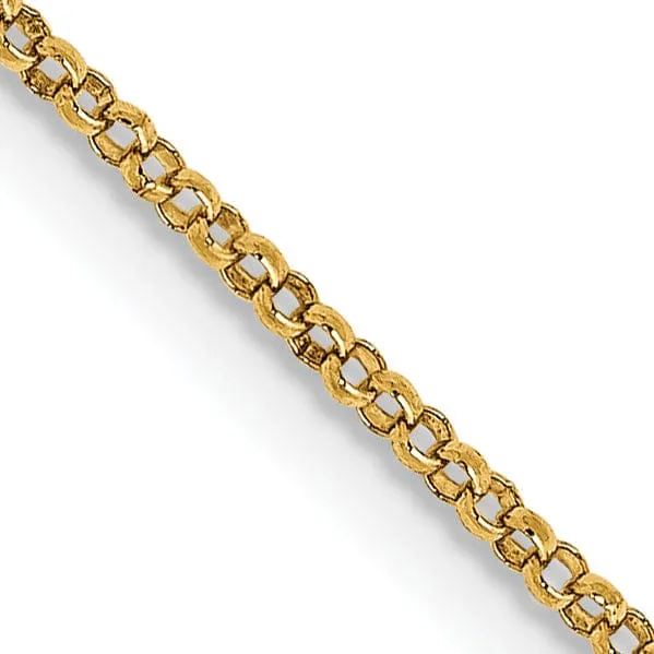 14k Yellow Gold 1.15 mm Rolo Pendant Chain