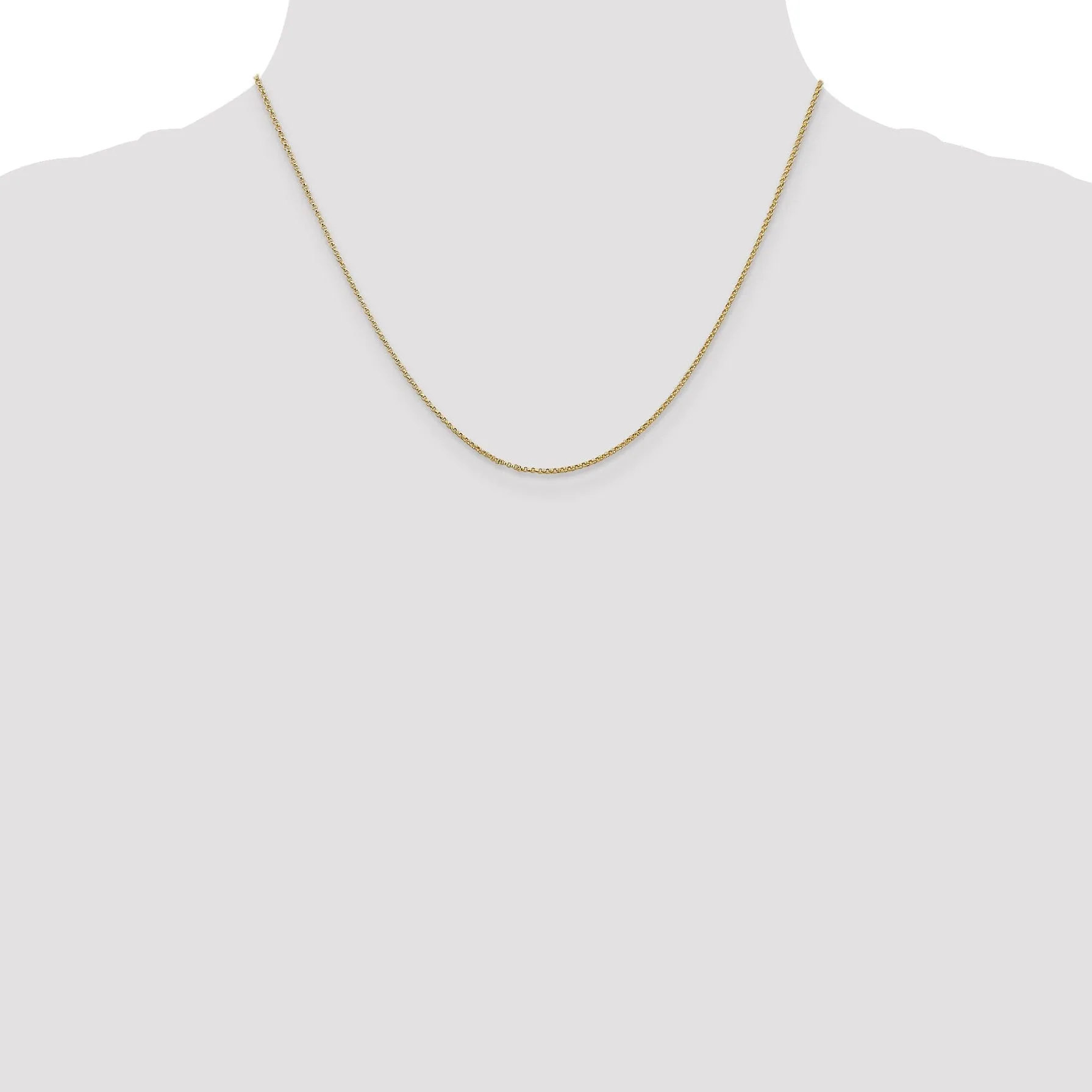 14k Yellow Gold 1.15 mm Rolo Pendant Chain