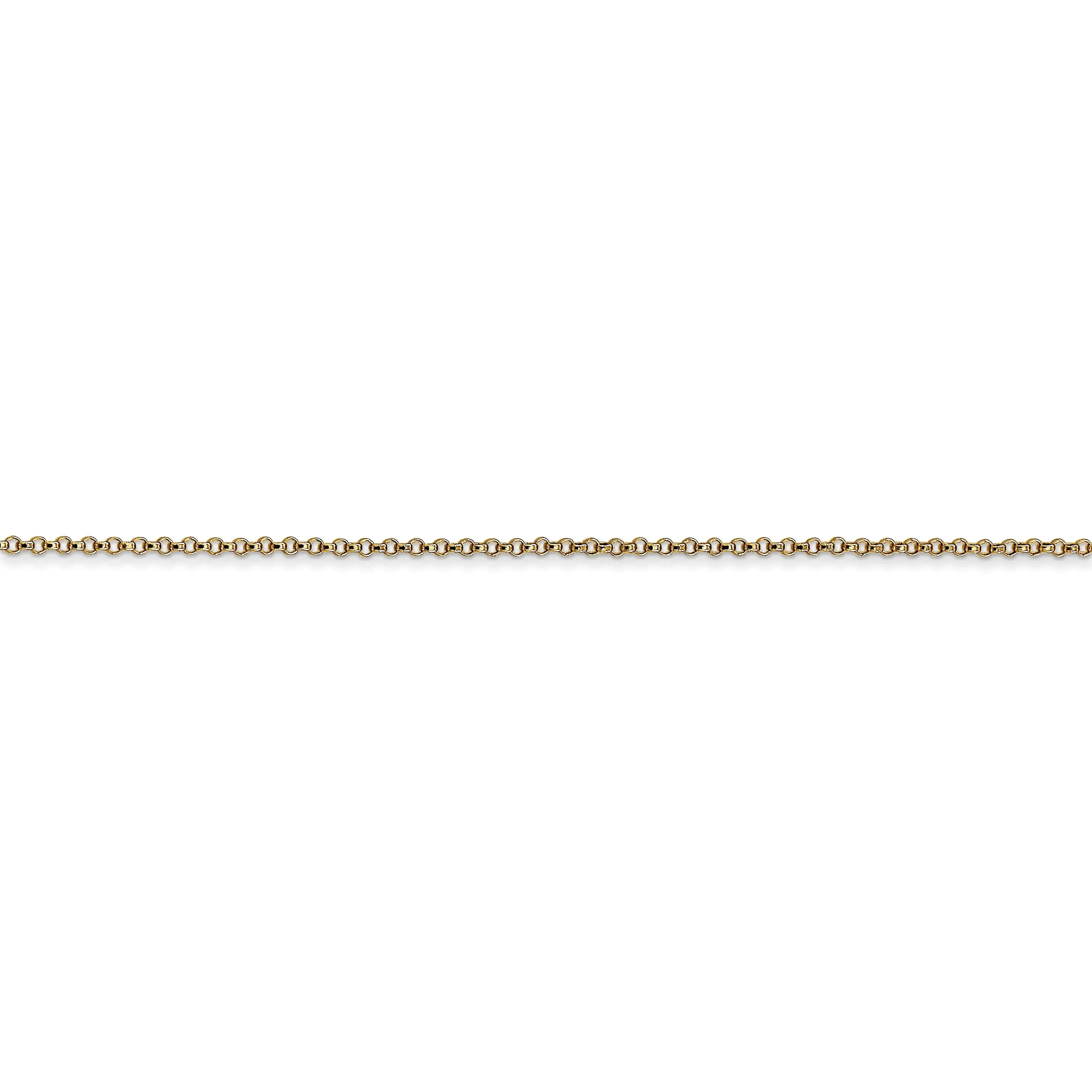 14k Yellow Gold 1.15 mm Rolo Pendant Chain