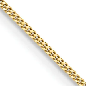 14k Yellow Gold .9 mm Curb Pendant Chain