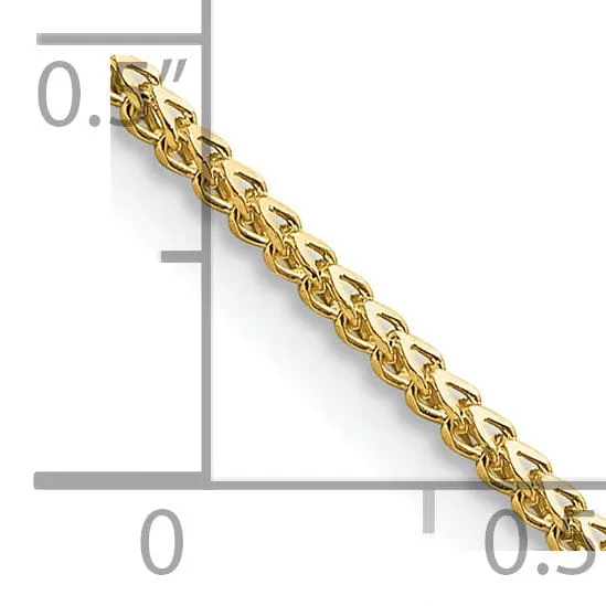 14k Yellow Gold Polished 1.00mm Franco Chain