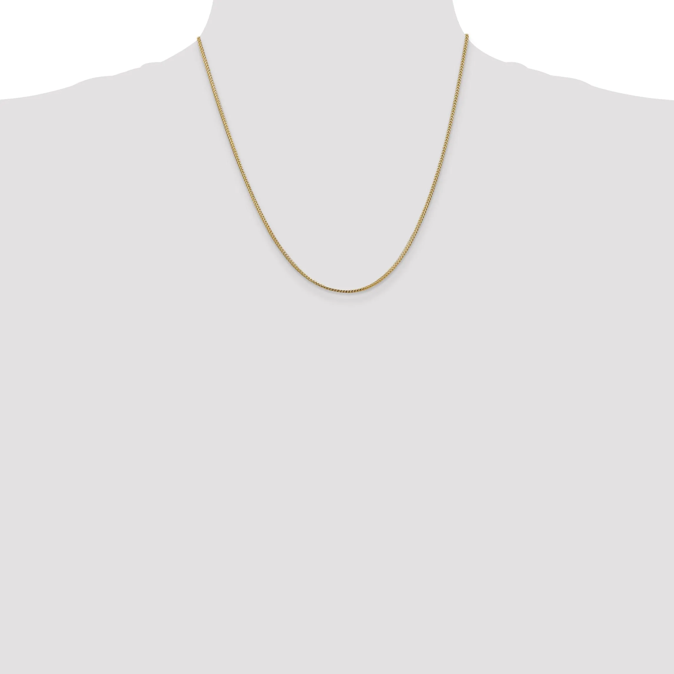 14k Yellow Gold Polished 1.00mm Franco Chain