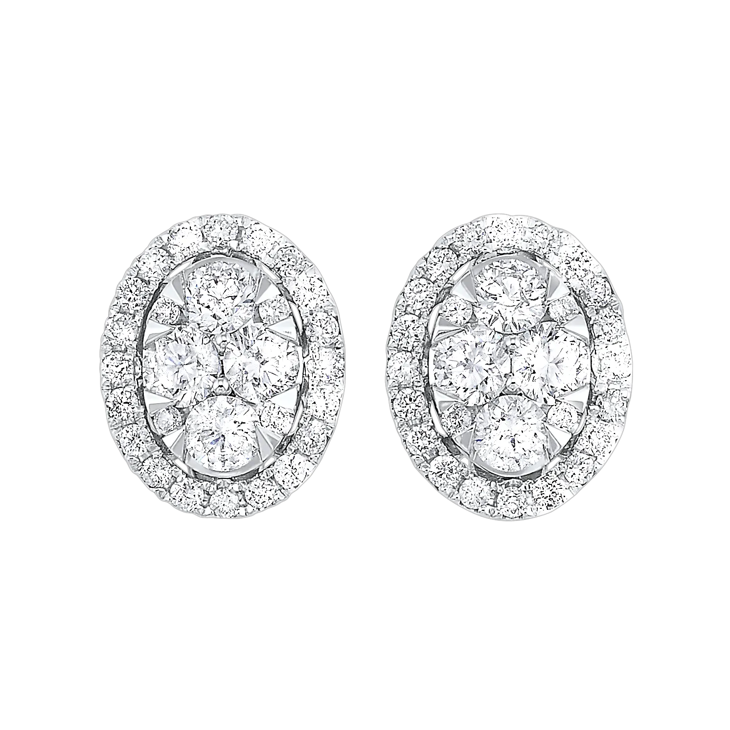 14KTW Uno Round Basics Earrings 1/2 Ctw