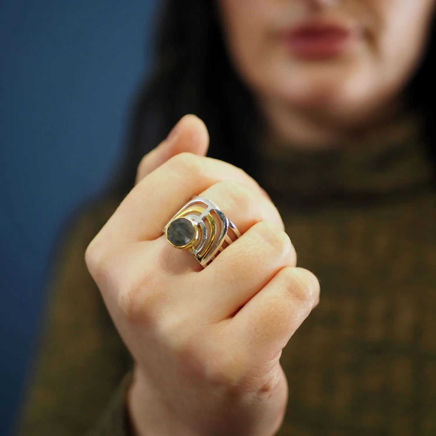 Adjustable Solar Ring in various gemstones