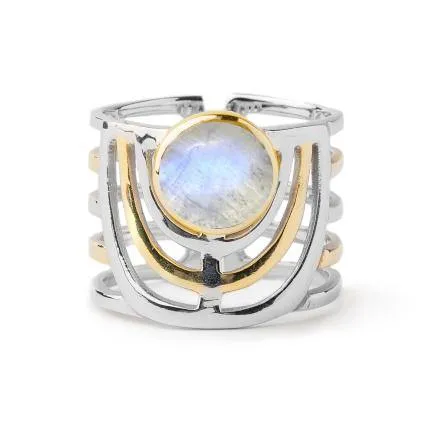 Adjustable Solar Ring in various gemstones