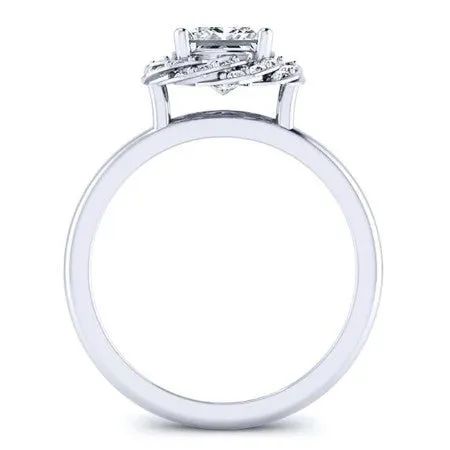 Almond - Princess Lab Diamond Engagement Ring (IGI Certified)