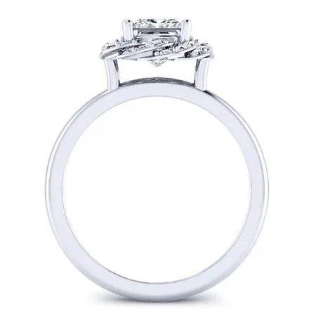 Almond - Princess Lab Diamond Engagement Ring (IGI Certified)