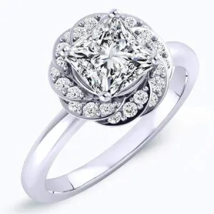 Almond - Princess Lab Diamond Engagement Ring (IGI Certified)