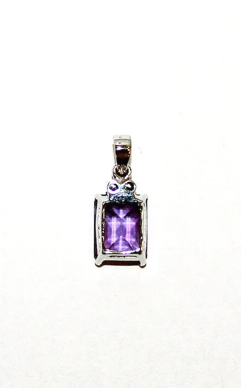 Amethyst And Diamond Simple Pendant AD No. 0798