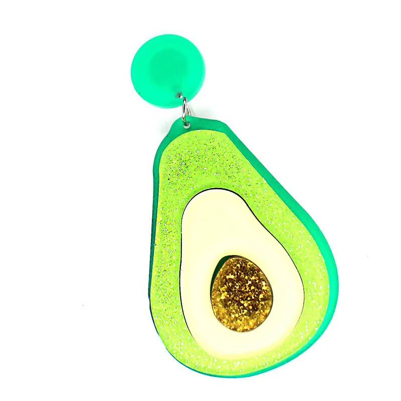 Avocado Laser Cut Acrylic Earrings