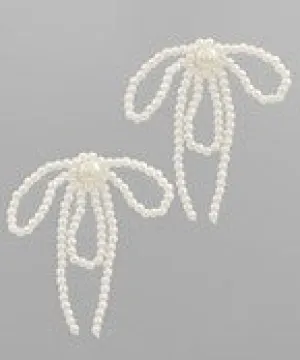 Beaded Bow Earrings