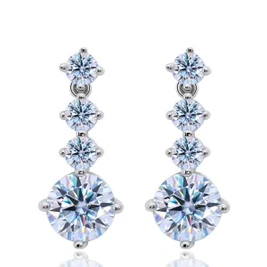 Beating Heart Moissanite Long Tassel Earrings