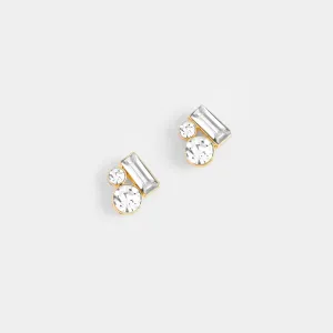 Bejeweled Cluster Stud Earring - Gold