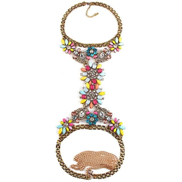 Best lady Long Necklace DIY Boho Fashion Body Necklace Chain Statement Necklace Pendant Maxi Collier Hot Body Jewelry Women 2917