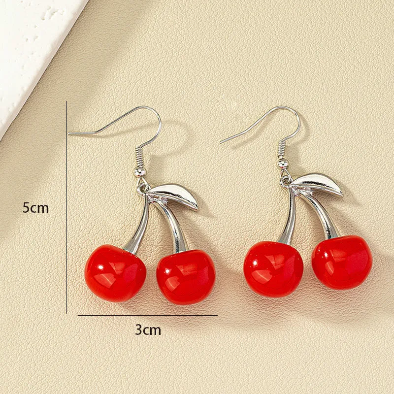 Black Cherry Earrings - Fashionable European and American Jewelry