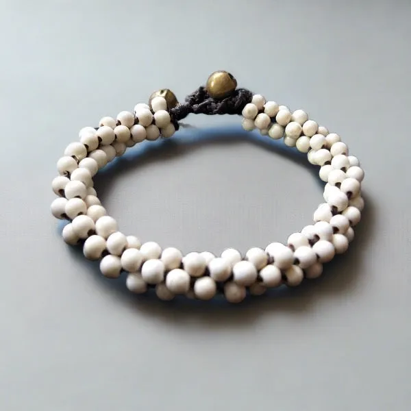 BUNDLE: 3 Piece White Bead Cluster Bracelet