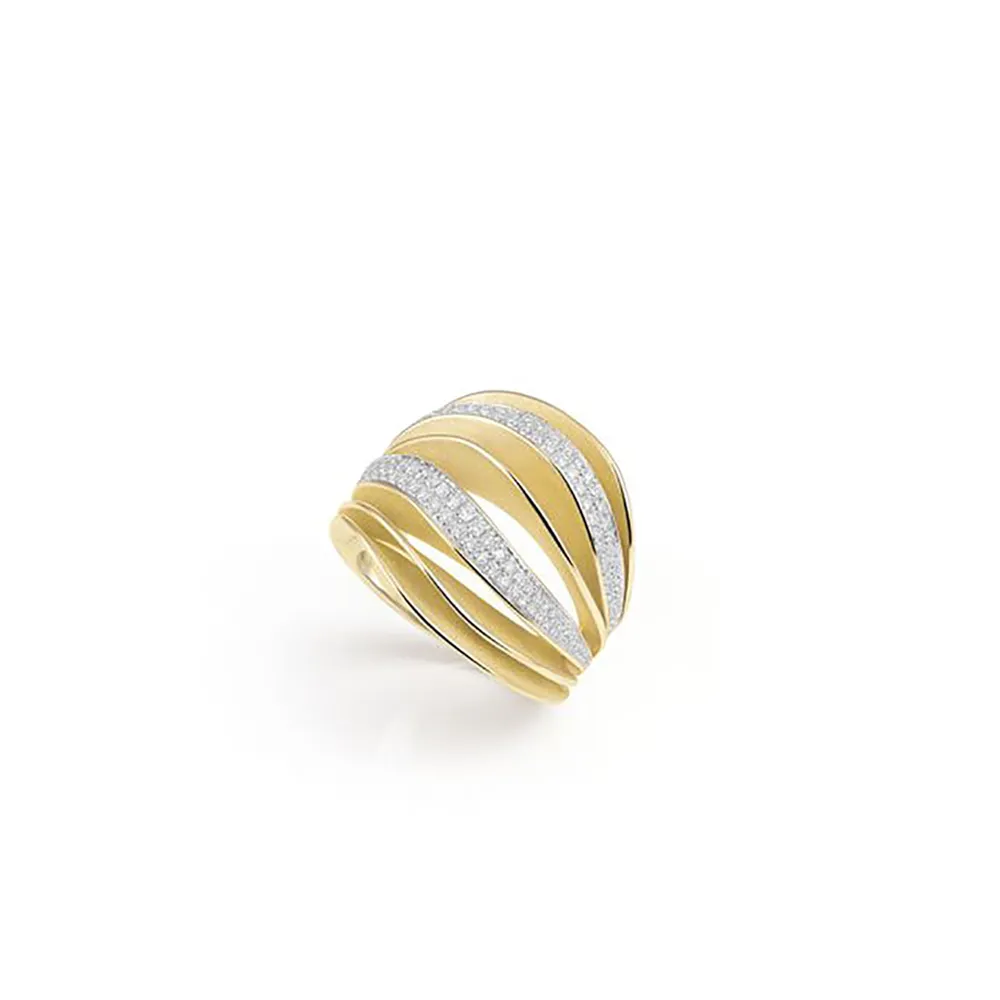 Cammilli Velaa Ring 18ct Yellow Sunrise Gold with Diamonds