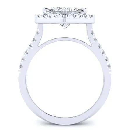 Cattleya - Princess Moissanite Engagement Ring