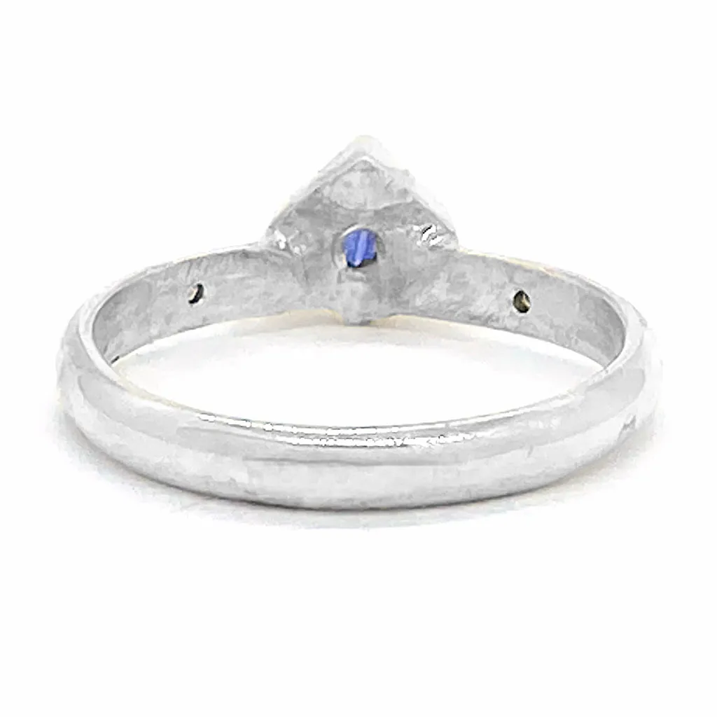 Ceylon Sapphire & Diamonds Ring (size 8)