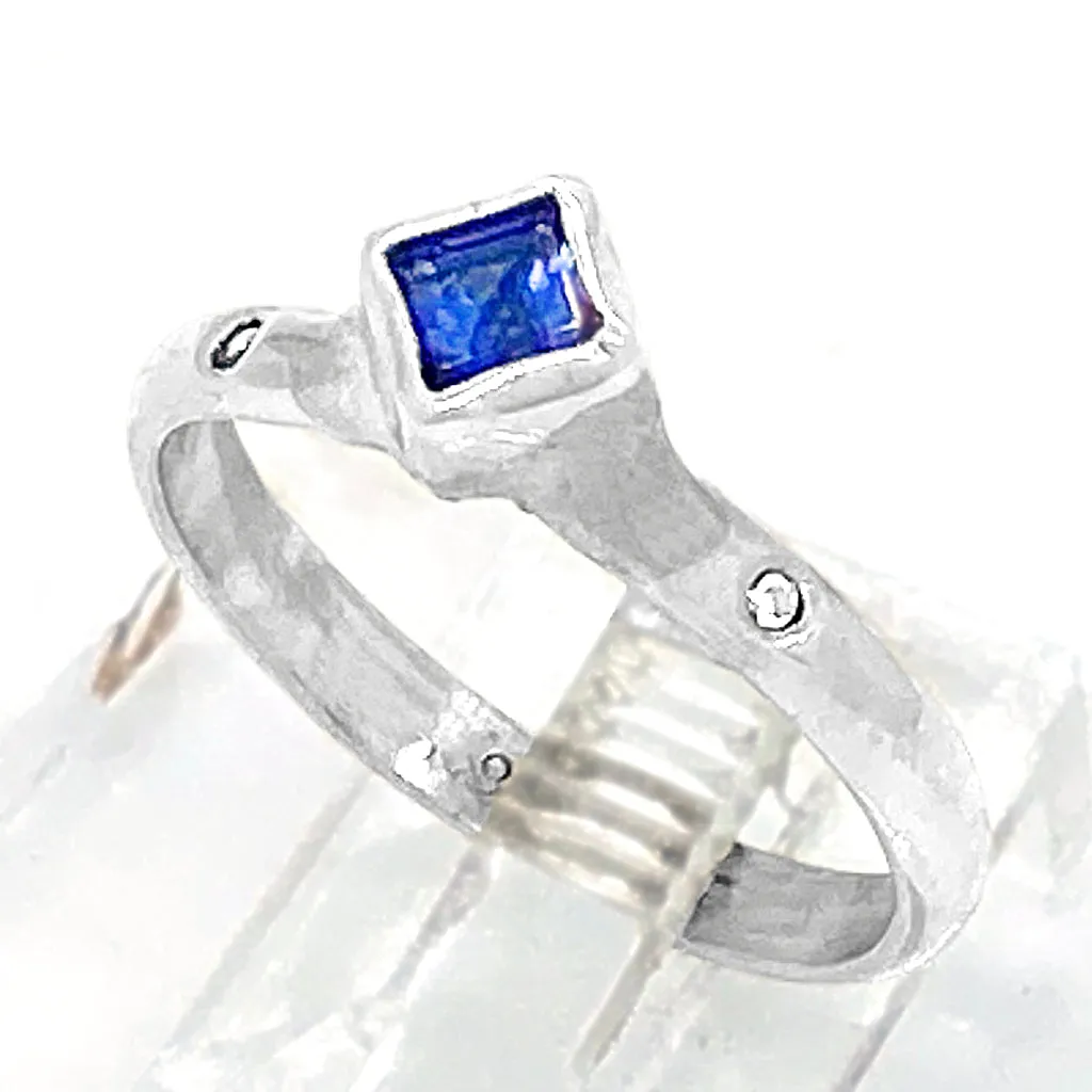 Ceylon Sapphire & Diamonds Ring (size 8)