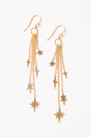 Chan Luu Gold Star Chain Dangle Earrings