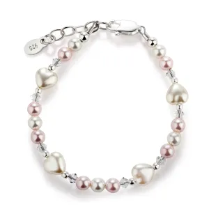 Cherished Moments, Sweetheart- Sterling Silver Girls Heart Bracelet