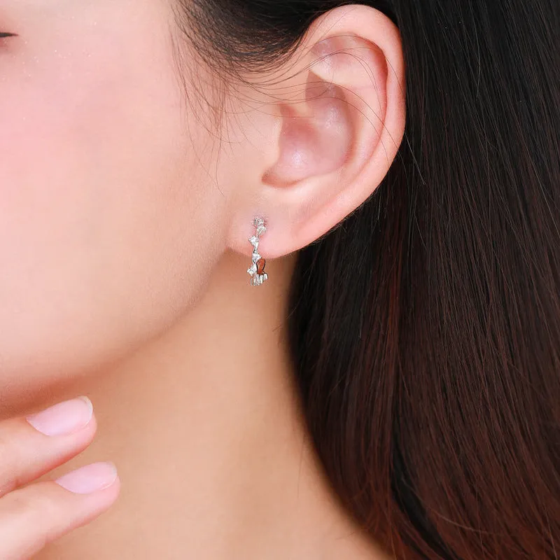 Chic Sterling Silver Zircon Earrings for Women