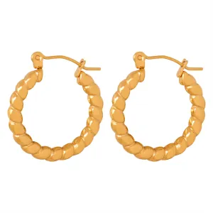 Chic Twisted Gold-Plated Geometric Earrings - Planderful Everyday Genie Collection