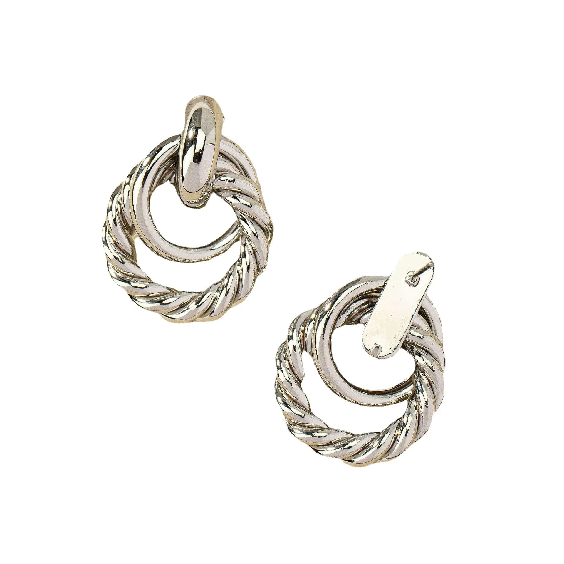 Chic Vienna Verve Metal Earrings with Unique Winding Design