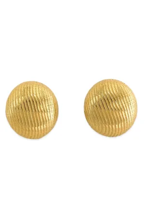 Circle Button Earrings