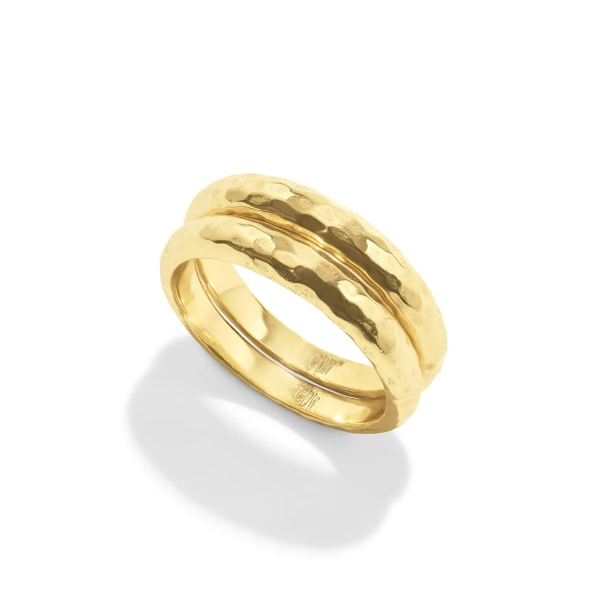 Cleopatra Slice Stacking Ring Set - Gold - Size 7