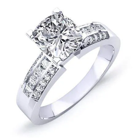 Crocus - GIA Natural Cushion Diamond Engagement Ring