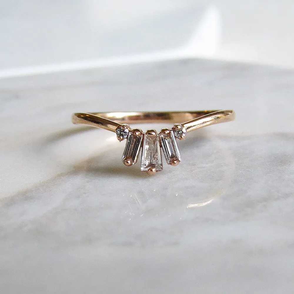 DAWN BLUSH BAGUETTE DIAMOND RING