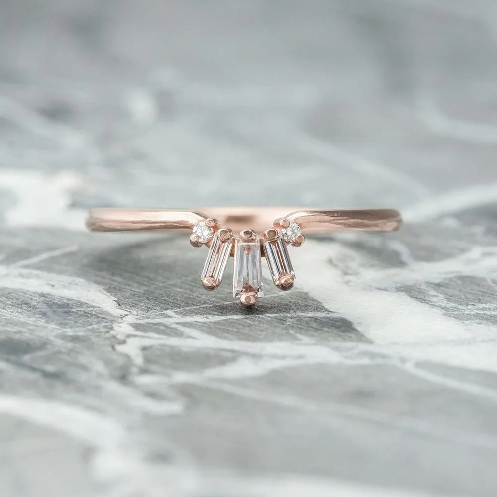 DAWN BLUSH BAGUETTE DIAMOND RING