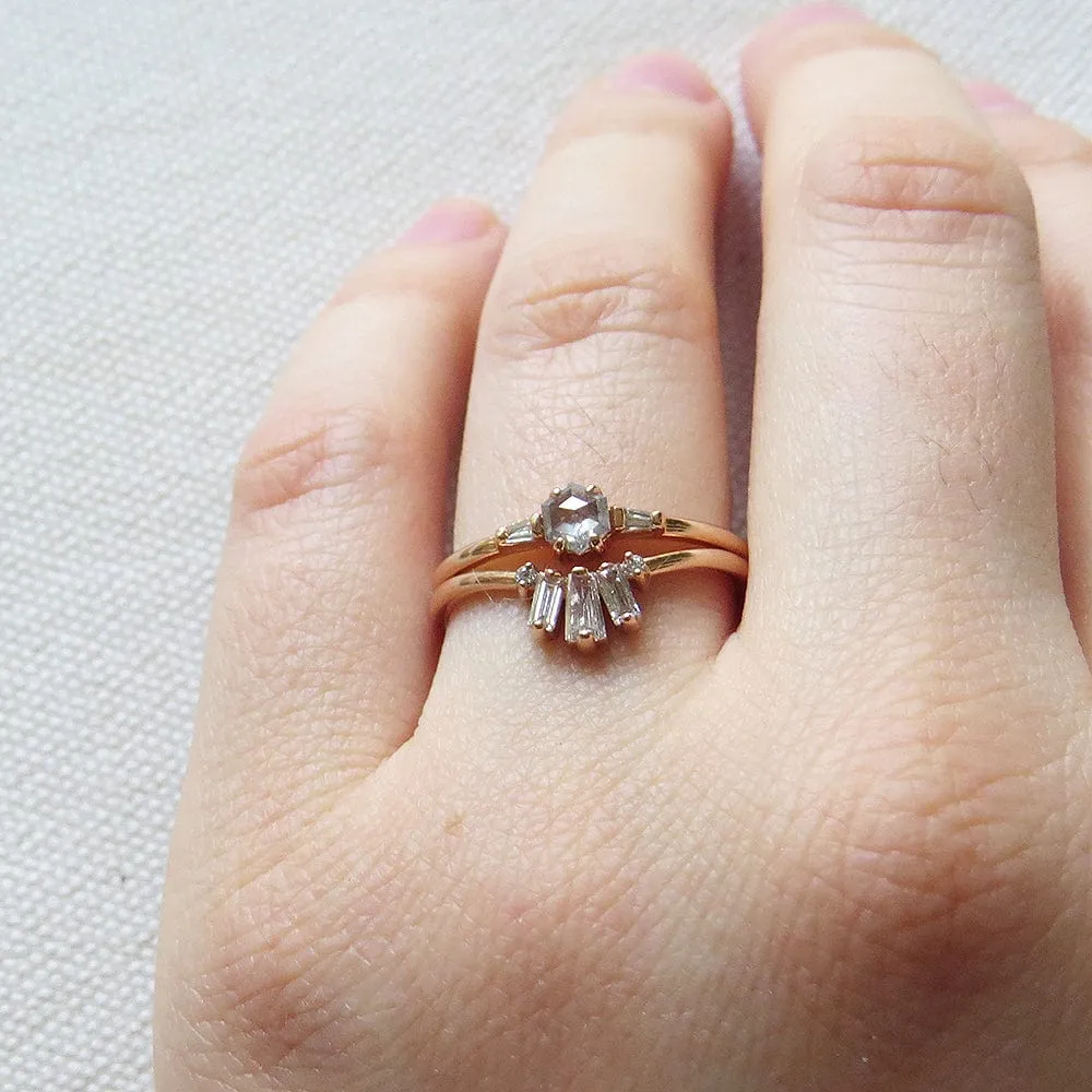 DAWN BLUSH BAGUETTE DIAMOND RING