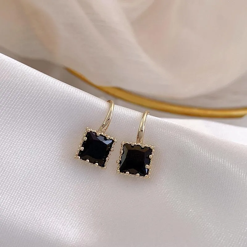 Earrings Charm Jewelry Gem Square Classic Pattern #DM20X07