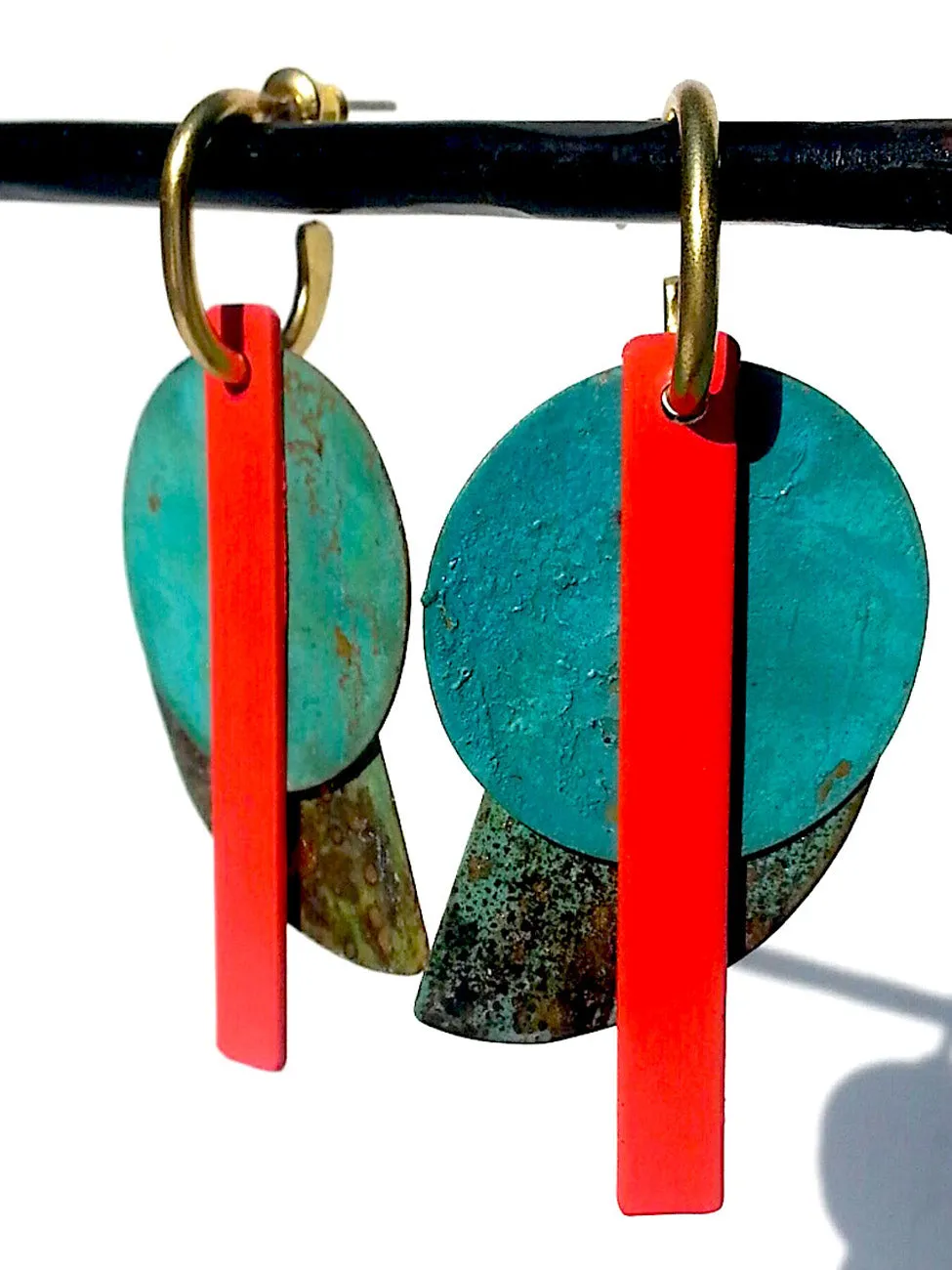 Earrings Klee Coral Garden Patina