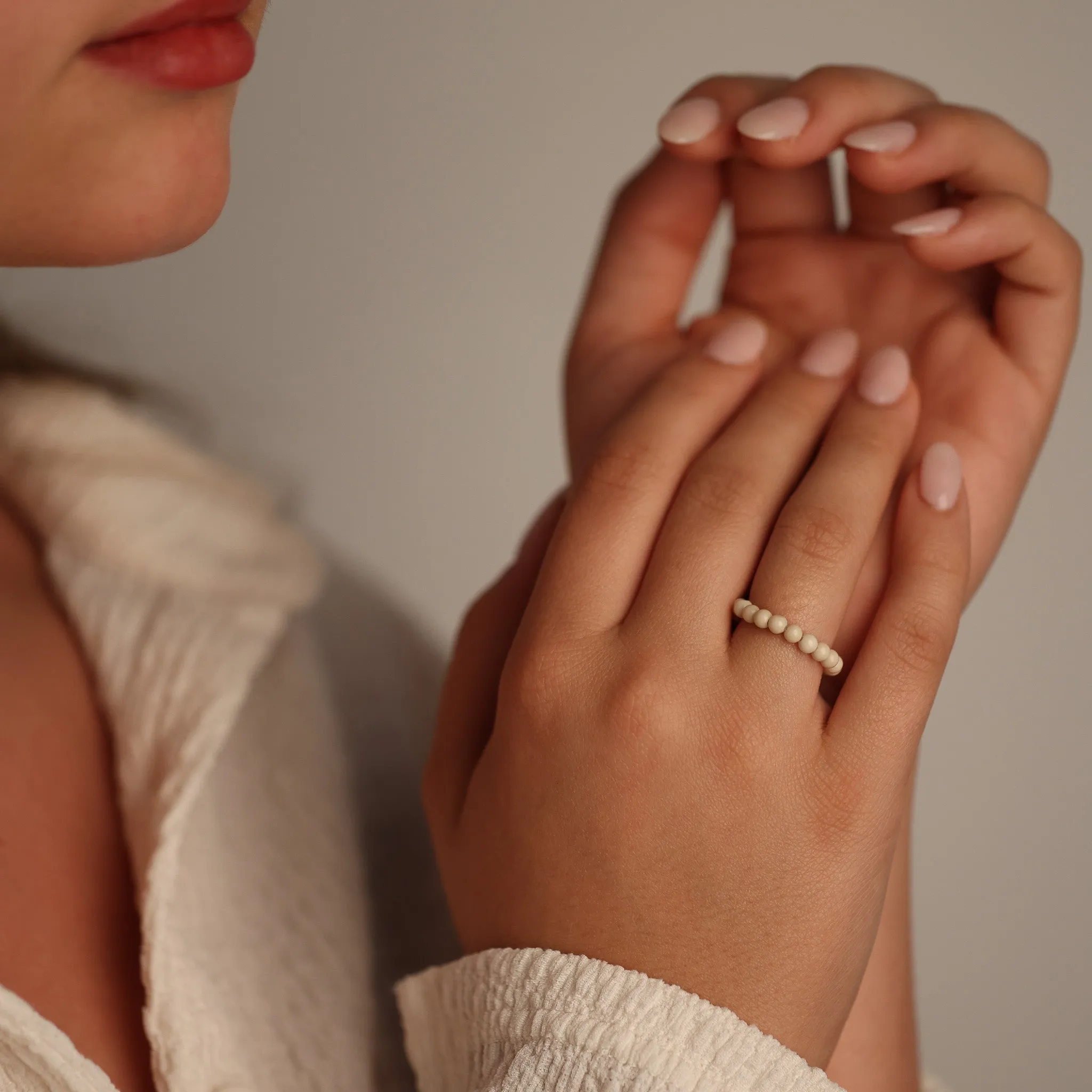 EARTHSTONE STRETCH RING - MATTE JASPER