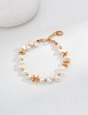 Elegant Mini Gold Beads and Pearls Bracelet