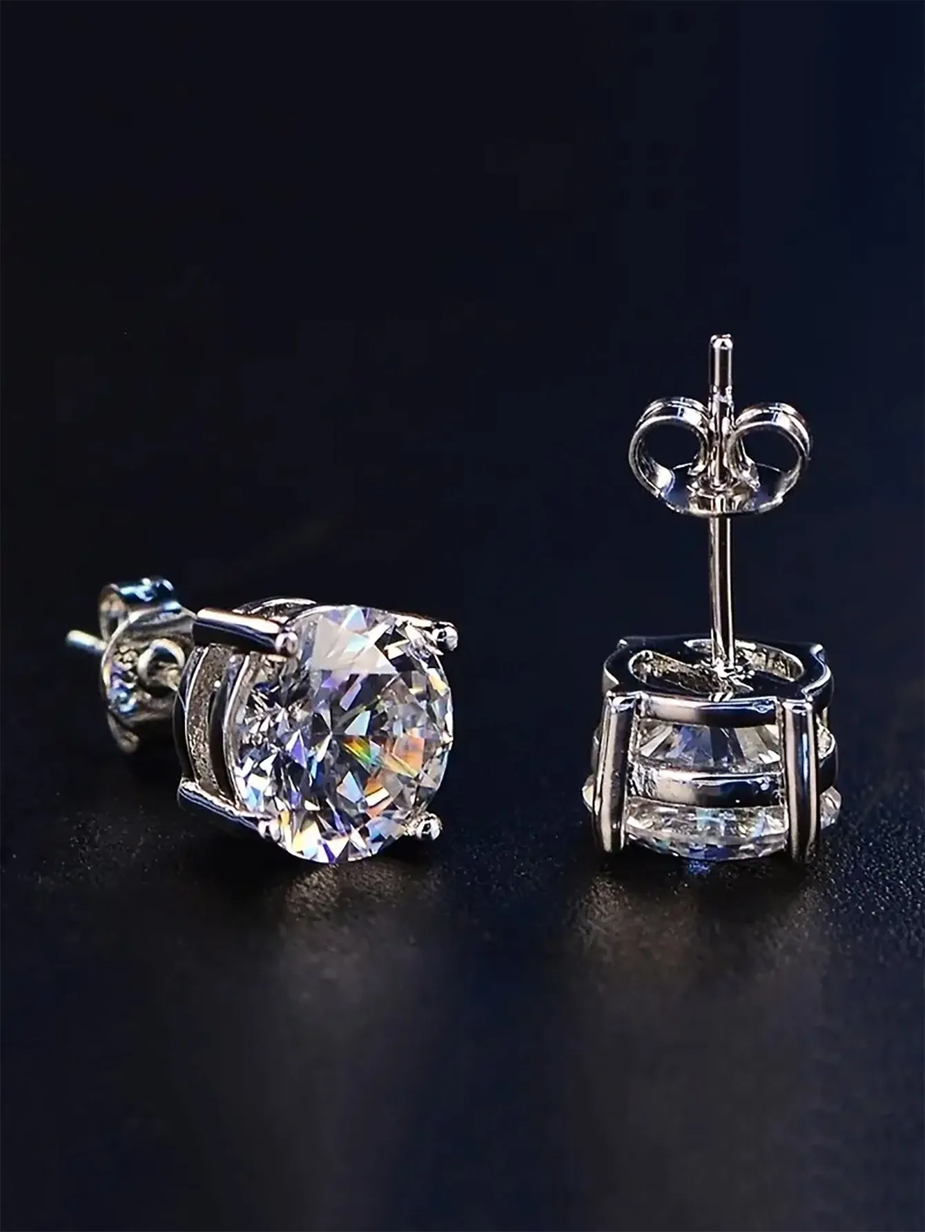 Fashionable Cubic Zirconia Stud Earrings