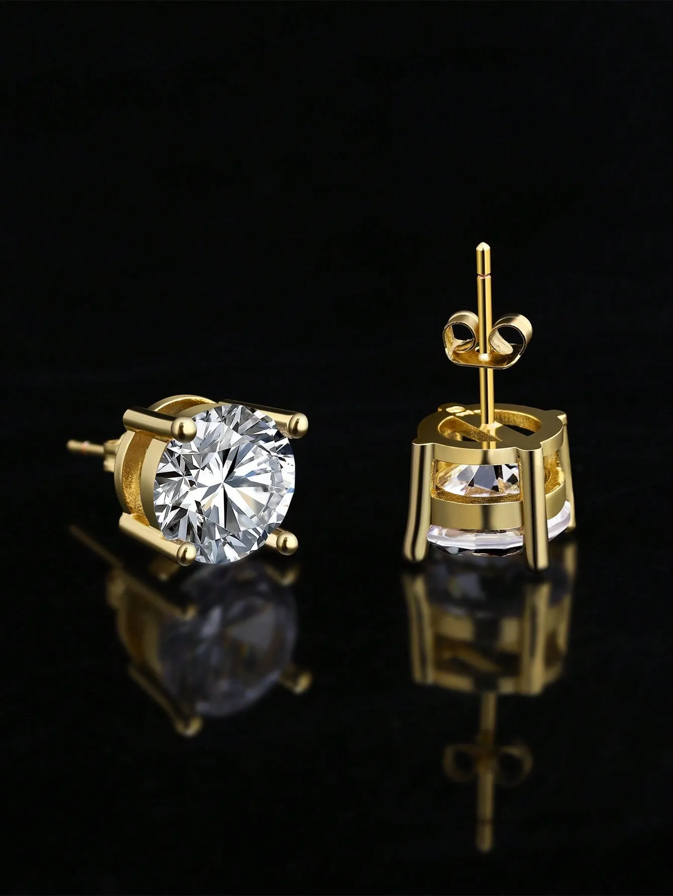 Fashionable Cubic Zirconia Stud Earrings