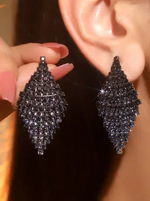 Fashionable Geometric Diamond Earrings